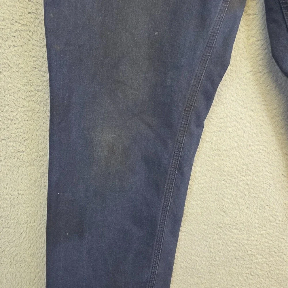 Carhartt Pants Mens 32x32 Blue Dungaree Fit Stained Ripped‎ Thrashed Carpenter